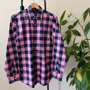 The Tie Bar Trim Fit Plaid Dress Shirt